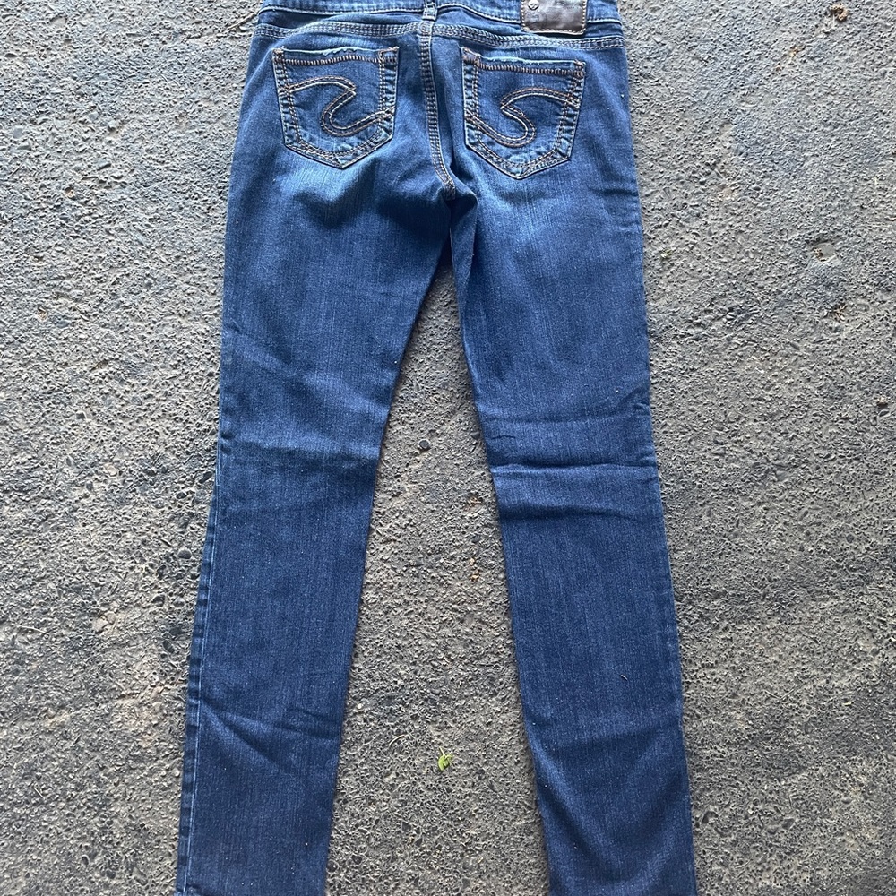 Dark Skinny Silver Jeans